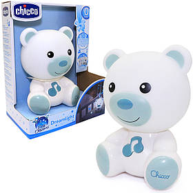 Іграшка нічник музичний Ведмедик Dreamlight Chicco блакитний 14*10*9 см (09830.20)