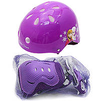 Ролики дитячі для дівчинки із захистом «Холодне серце» розмір 31-34, алюміній, що світяться колеса PU 730276094, фото 5