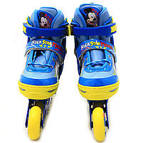 Ролики дитячі з захистом (розмір 34-38, метал, колеса ПУ) SD11013-M, фото 5