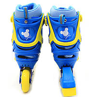 Ролики дитячі з захистом (розмір 34-38, метал, колеса ПУ) SD11013-M, фото 6