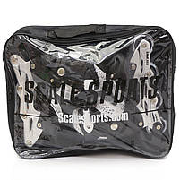 Роликові ковзани Scale Sports чорно-білі, розмір 31-34, метал, що світяться колеса PU, (465976067-S), фото 6