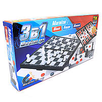 Настільна гра 3в1 магнітні Шахи Шашки Нарди «TK Union Group» пластик метал 24*24*3 см (87807), фото 5