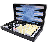 Настільна гра 3в1 магнітні Шахи Шашки Нарди пластик метал 32*32*5 см (MC1178), фото 5