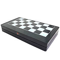 Настільна гра 3в1 магнітні Шахи Шашки Нарди пластик метал 32*32*5 см (MC1178), фото 7
