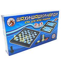 Настільна гра 3в1 магнітні Шахи Шашки Нарди пластик метал 32*32*5 см (MC1178), фото 9