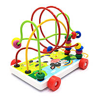 Іграшка розвиваюча для дітей Fun Game Каталка-Лабіринт Корівка 18*14*16 см (14063), фото 3