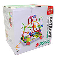 Іграшка розвиваюча для дітей Fun Game Каталка-Лабіринт Корівка 18*14*16 см (14063), фото 5