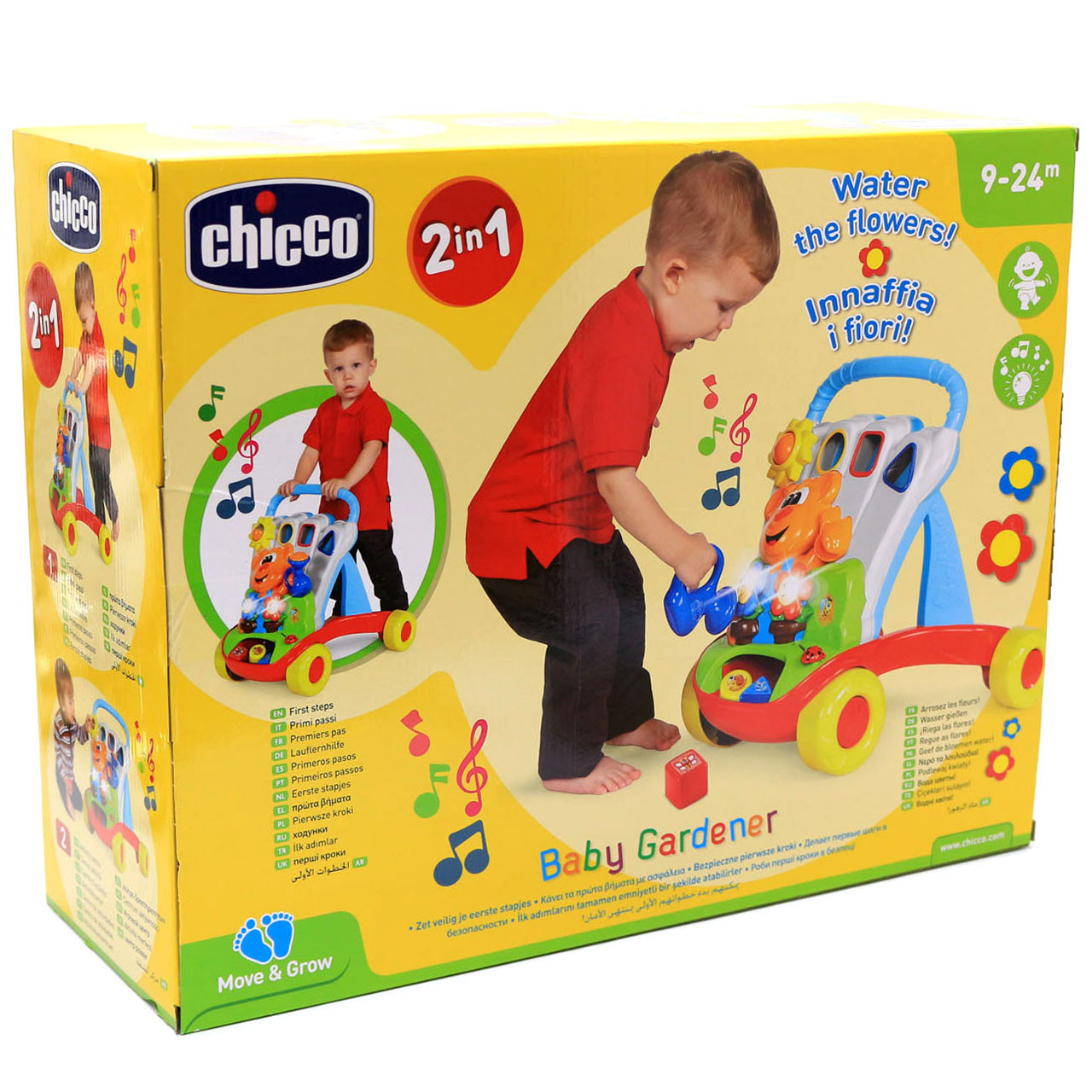 Игрушка ходунки детские Chicco «Baby Gardener» 2 в 1, световые и звуковые эффекты, (09793.00) - фото 2 - id-p1337426999