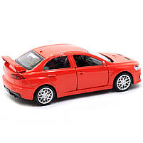 Машинка іграшкова металева Автопром «Mitsubishi Lancer Evolution», 11х4х4 см, червона (4335), фото 4