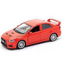 Машинка іграшкова металева Автопром «Mitsubishi Lancer Evolution», 11х4х4 см, червона (4335), фото 5