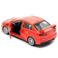 Машинка іграшкова металева Автопром «Mitsubishi Lancer Evolution», 11х4х4 см, червона (4335), фото 7