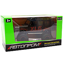 Машинка іграшкова Автопром «Mercedes-Benz G63 AMG 4x4» (джип) метал, 20 см, чорний (світло, звук, двері відчиняються) 7698, фото 2