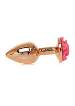 Анальна побка Plug-Jewellery Red Gold PLUG ROSE- Pink, фото 2