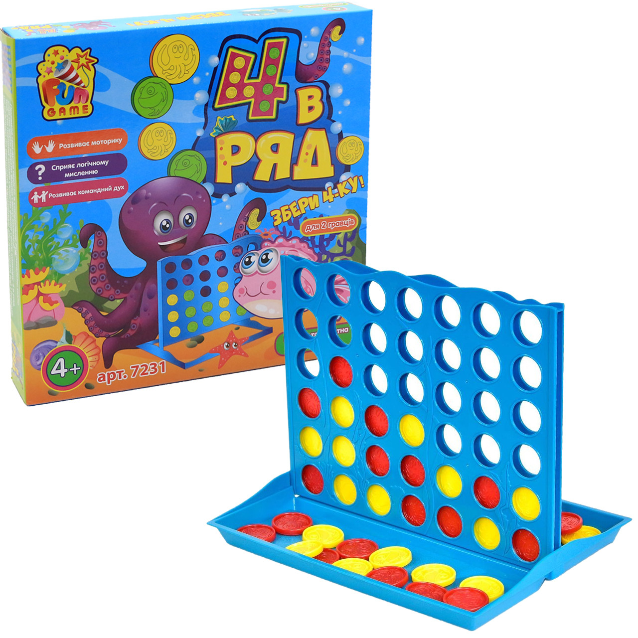 Настільна гра Fun Game «4 в ряд» (7231), фото 1