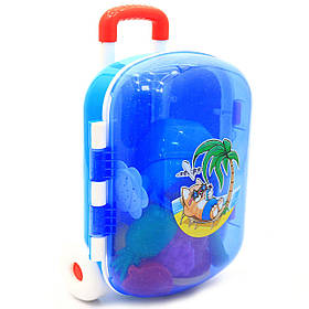 Дитячий валізу для ігор Технок, синій для ігор на пляжі і в пісочниці, 25х16х35 см (6009)