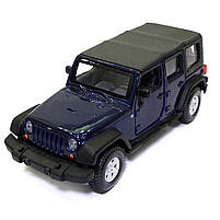 Машинка металева Jeep Wrangler Unlimited Rubicon "Bburago" Джип Вранглер синій 13*6*5 см (18-43012), фото 4