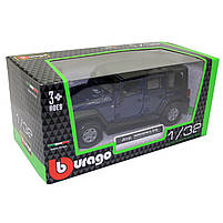 Машинка металева Jeep Wrangler Unlimited Rubicon "Bburago" Джип Вранглер синій 13*6*5 см (18-43012), фото 8