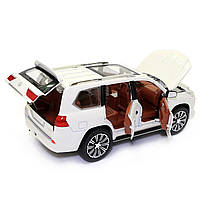 Машинка металева Lexus «AutoExpert» Лексус джип білий звук світло 19*7*9 см (GT-8288), фото 7