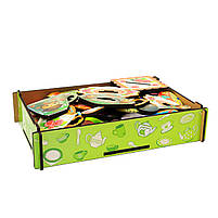 Гра сортер пазл «Веселе чаювання», дерев'яна іграшка, UBumblebees, 23 * 16 * 5 см, від 3 років, (ПСД191), фото 2