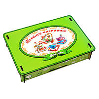 Гра сортер пазл «Веселе чаювання», дерев'яна іграшка, UBumblebees, 23 * 16 * 5 см, від 3 років, (ПСД191), фото 4