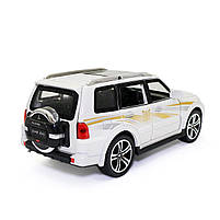 Машинка металева Mitsubishi Pajero AutoExpert Мітсубісі Паджеро джип білий звук світло 16 см (GT-2156), фото 3