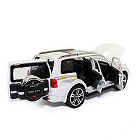 Машинка металева Mitsubishi Pajero AutoExpert Мітсубісі Паджеро джип білий звук світло 16 см (GT-2156), фото 6