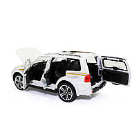 Машинка металева Mitsubishi Pajero AutoExpert Мітсубісі Паджеро джип білий звук світло 16 см (GT-2156), фото 7