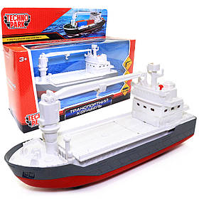 Ігрова модель Транспортний корабель "TechnoPark" метал червоний 17*8*5 см (CRANEBOAT-17-BUWH)