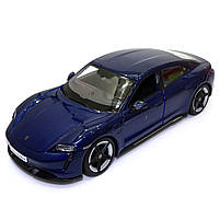 Машинка металева Porsche Taycan Turbo S Bburago Порше синій 8*19*5 см (18-21098), фото 2