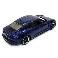 Машинка металева Porsche Taycan Turbo S Bburago Порше синій 8*19*5 см (18-21098), фото 5