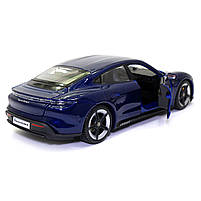 Машинка металева Porsche Taycan Turbo S Bburago Порше синій 8*19*5 см (18-21098), фото 7