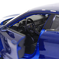 Машинка металева Porsche Taycan Turbo S Bburago Порше синій 8*19*5 см (18-21098), фото 8