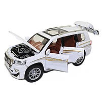 Машинка металева Toyota Prado «AutoExpert» Тойота Прадо джип білий звук світло 21*9*10 см (GT-9147), фото 5