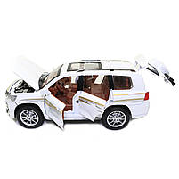 Машинка металева Toyota Prado «AutoExpert» Тойота Прадо джип білий звук світло 21*9*10 см (GT-9147), фото 6