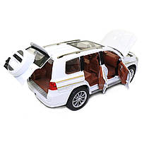 Машинка металева Toyota Prado «AutoExpert» Тойота Прадо джип білий звук світло 21*9*10 см (GT-9147), фото 7