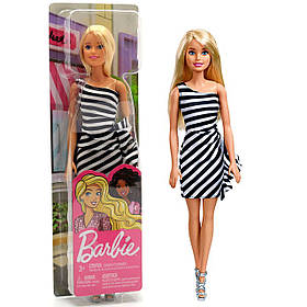 Лялька Барбі Barbie Блискуча Чорно-біле плаття в смужку (T7580-B)