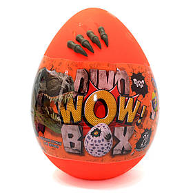 Ігровий набір Danko Toys Dino WOW Box яйце динозавра з аксесуарами помаранчевий 35*25*25 см (DWB-01-01B)