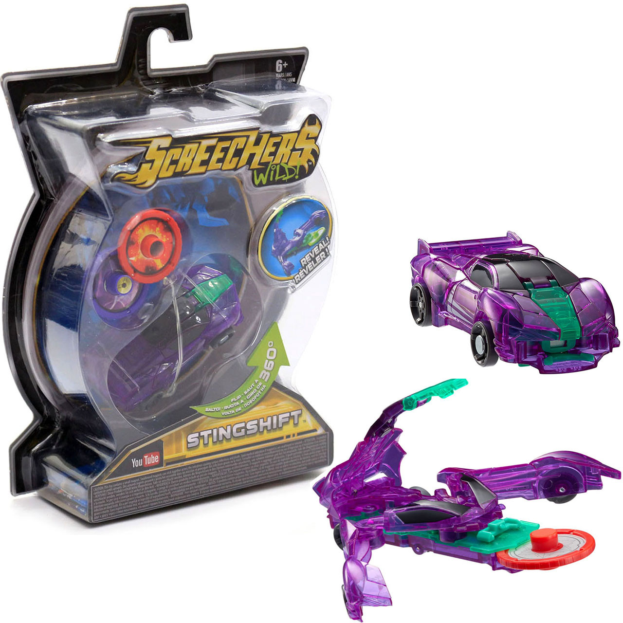 Машинка-трансформер ігровий набір Screechers Wild Дикі Скрічери L1 Стінгшіфт (EU683113), фото 1