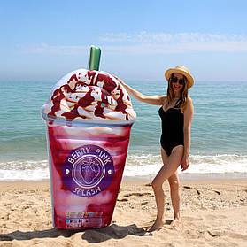 Матрац надувний Intex Ягідний Коктейль (Berry Pink Splash) 198*107 см арт.58777