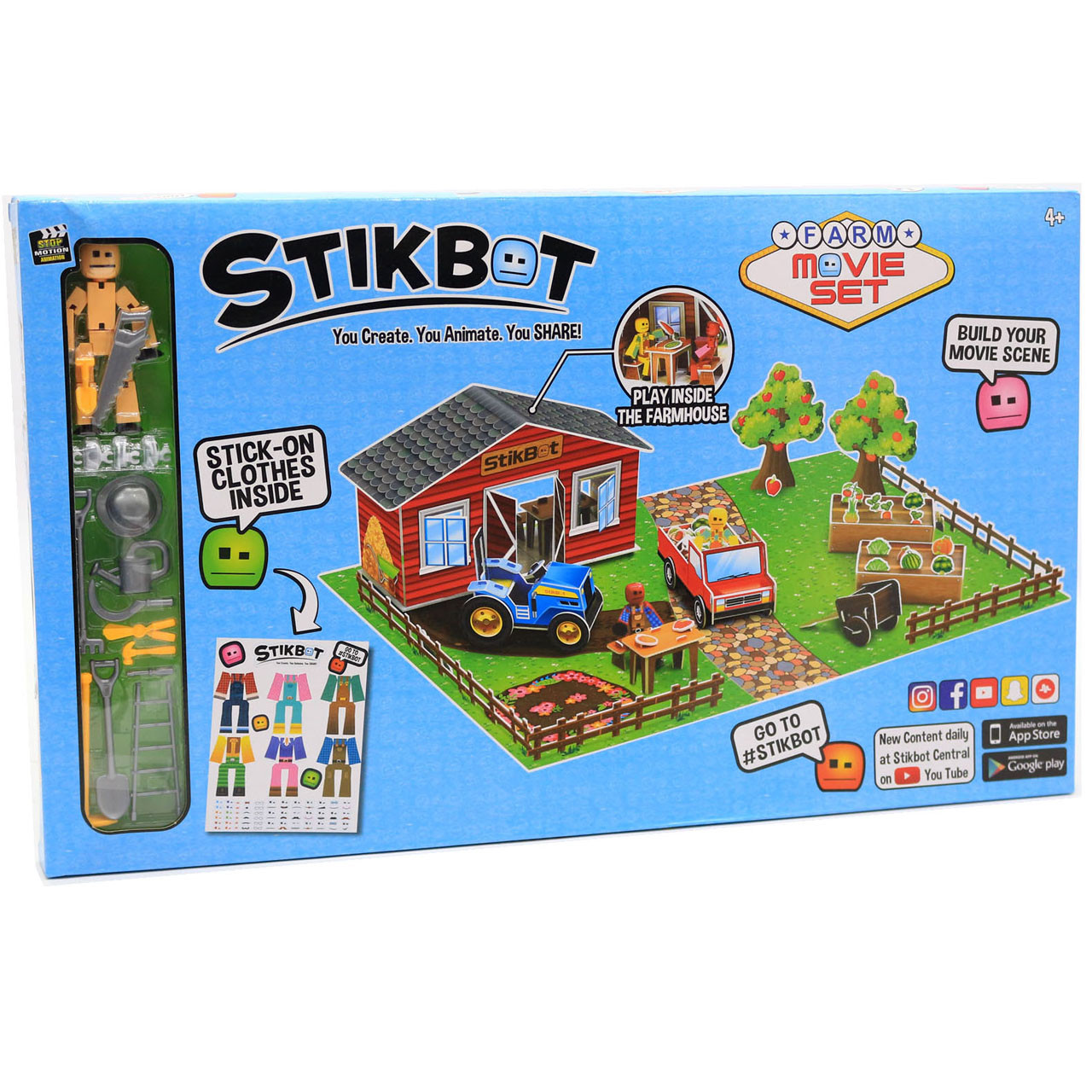 Ігровий набір для анімаційної творчості Stikbot стікботи Ферма (jm-06d), фото 1