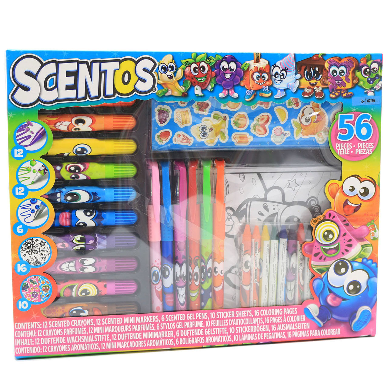Ігровий набір для творчості ароматні фломастери Scentos Ароматне асорті, 56 елементів (42136), фото 1