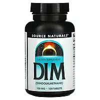 Source Naturals, DIM (дииндолилметан), 100 мг, 120 таблеток