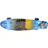 Пенні борд (скейт) з безшумними світяться колесами, 55х15 см (альпініст) S-99160, фото 2