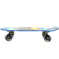 Пенні борд (скейт) з безшумними світяться колесами, 55х15 см (альпініст) S-99160, фото 4