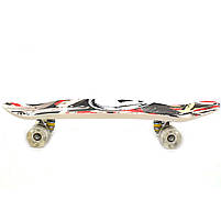Пенні борд (скейт) з безшумними світяться колесами, ручка (Мотоцикл) C-40311, фото 4