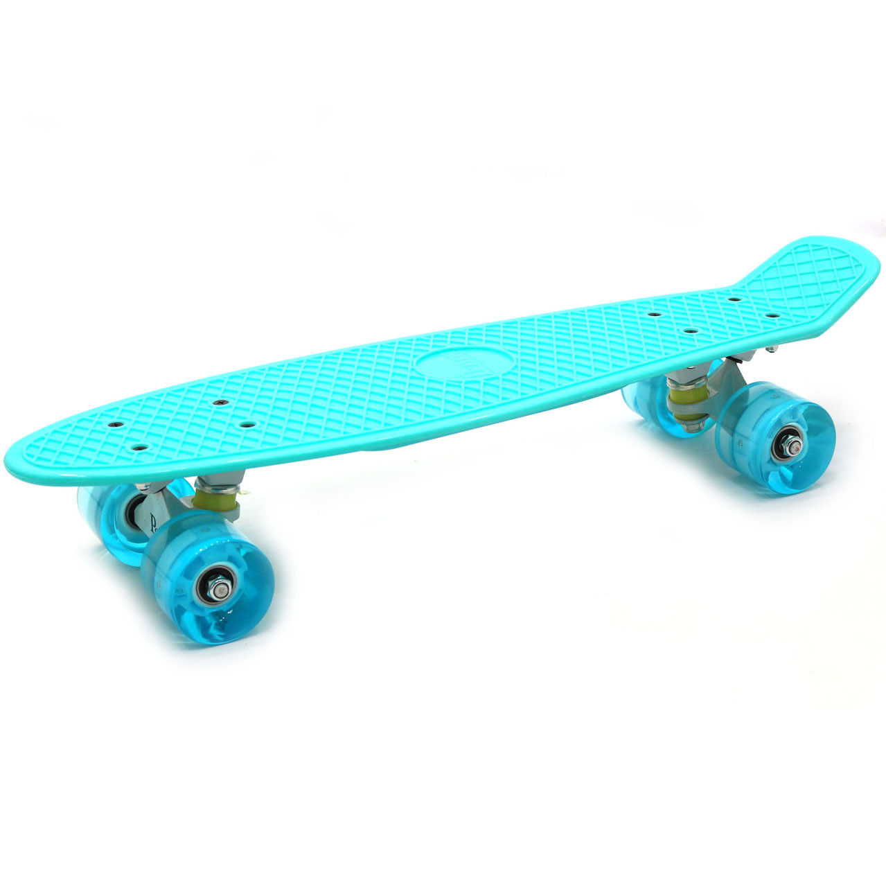 Пенні борд (скейт) з світяться колесами. Безшумний Penny Board Бірюза (1819484818)