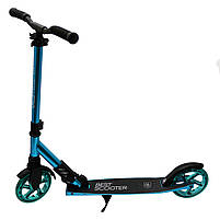 Самокат двоколісний BEST SCOOTER амортизатор, колеса PU, 180 мм, бірюзовий, до 100 кг (S-30688), фото 3