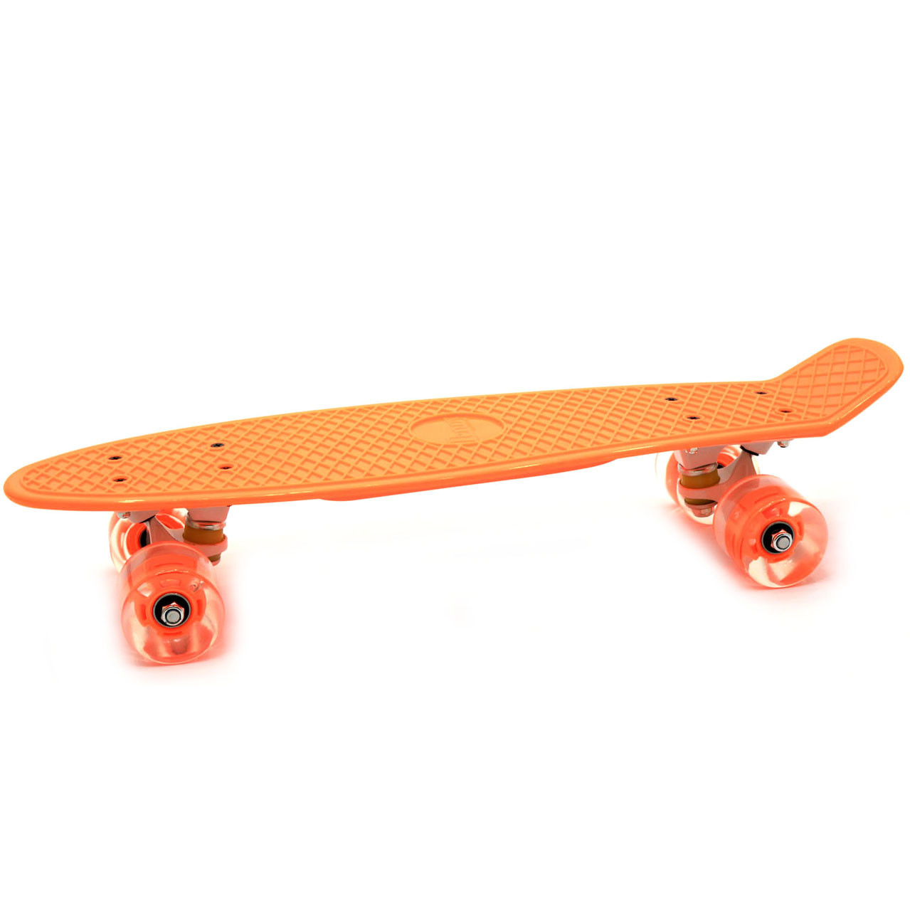 Пенні борд (скейт) з світяться колесами. Безшумний Penny Board Помаранчевий (1996208152)