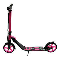 Самокат двоколісний BEST SCOOTER затиск керма, амортизатор, колеса PU, 200 мм, рожевий, до 100 кг (87602), фото 2