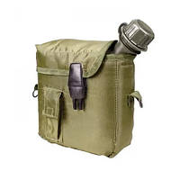 Фляга армійська з чохлом та ременем Mil-Tec US 1.9 л Olive (14510001)